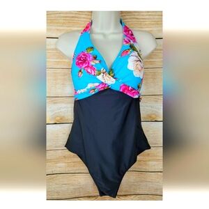 NWT CUPSHE Floral Print  One-piece Swimsuit Size Xlarge